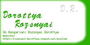 dorottya rozsnyai business card